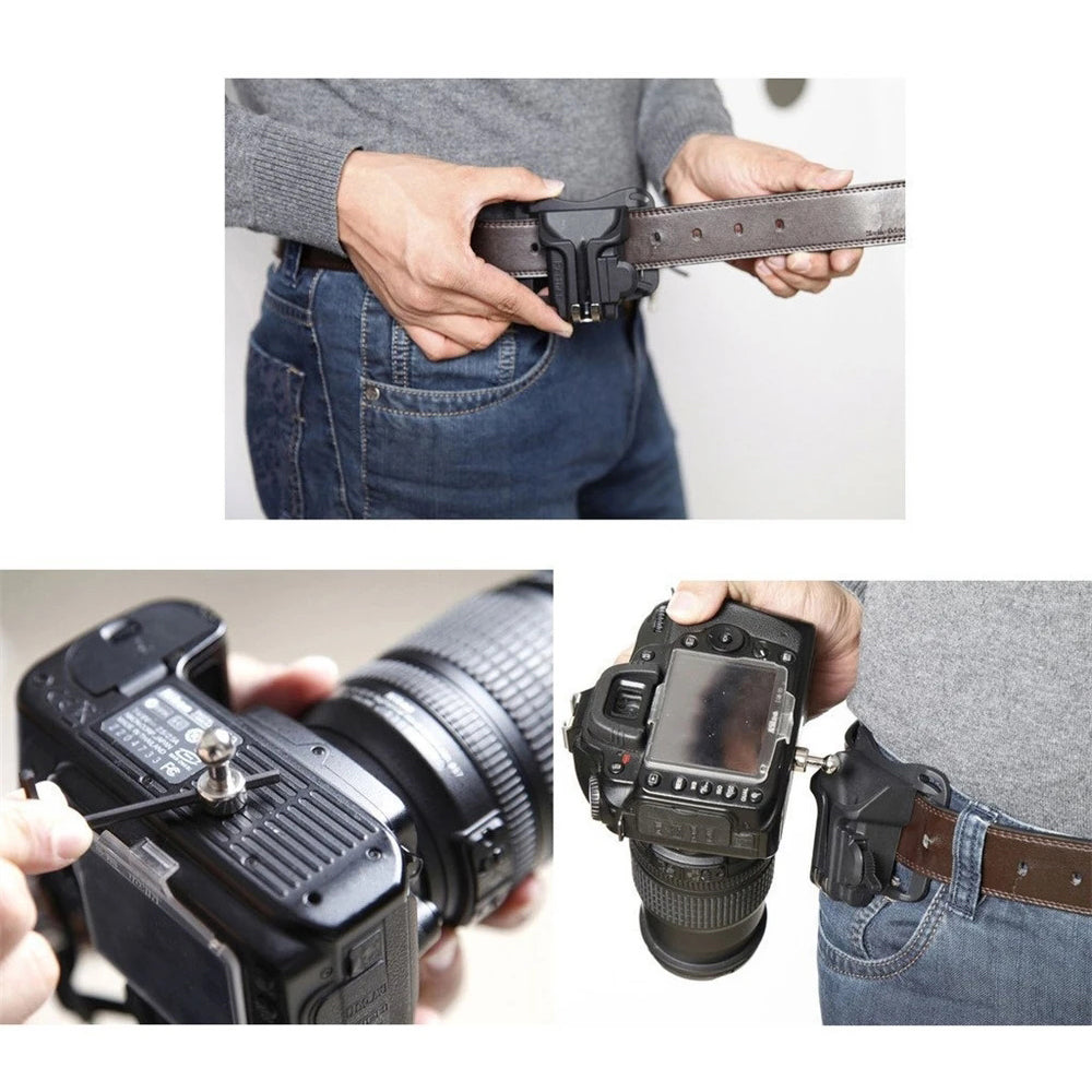 A649 Closed ABS+Metal Camera Belt Clip Waist Belt Holster Holder 1 / 4 Inch Screw Mount Quick Release Hanger A649 Closed ABS+Metal Camera Belt Clip Waist Belt Holster Holder 1 / 4 Inch Screw Mount Quick Release Hanger